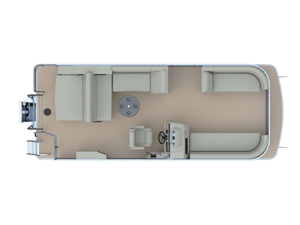 Top view of 2026 Godfrey SWEETWATER 2286 SFL pontoon boat layout.