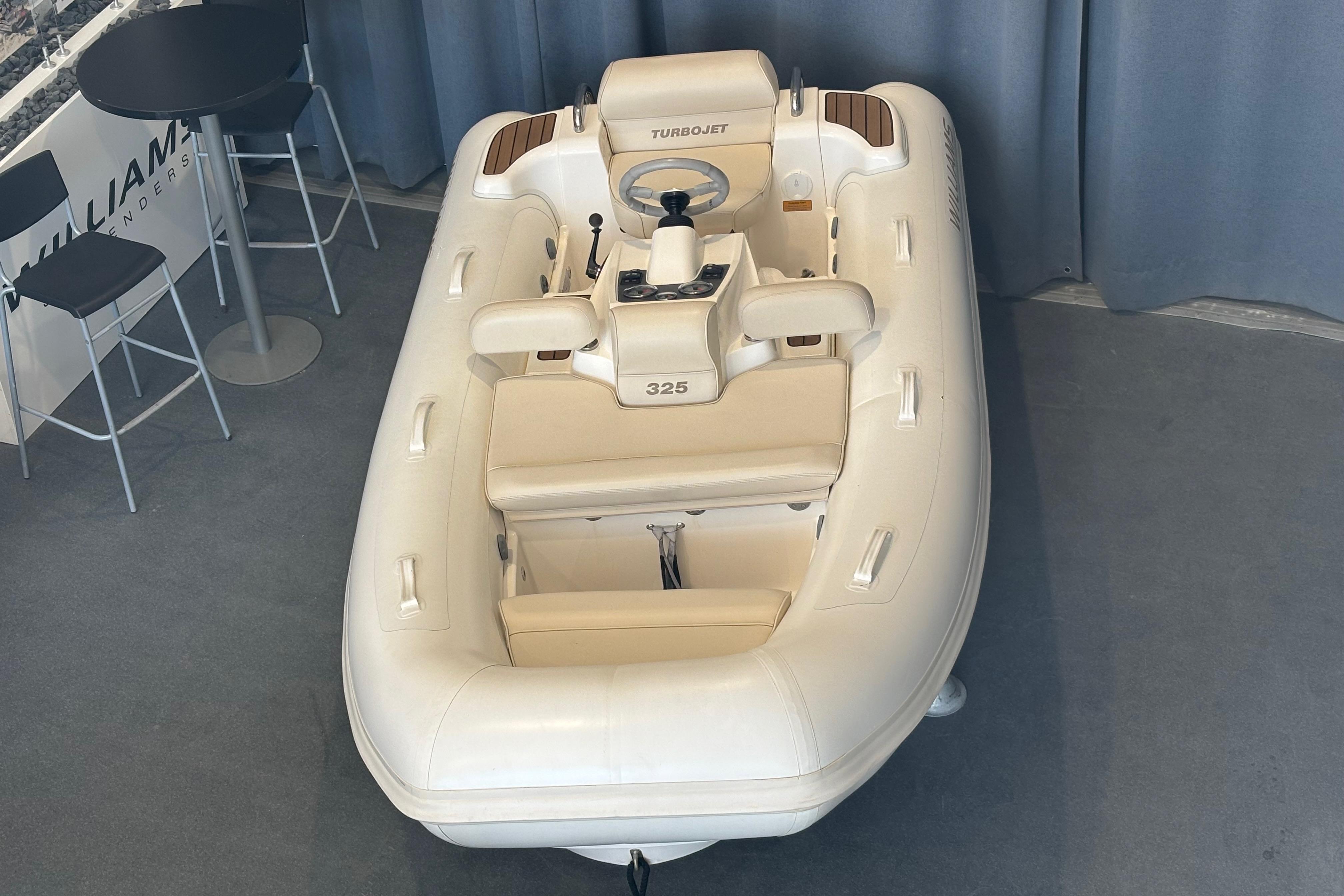 2014 Williams Jet Tenders Turbojet 325 inflatable boat in showroom display.