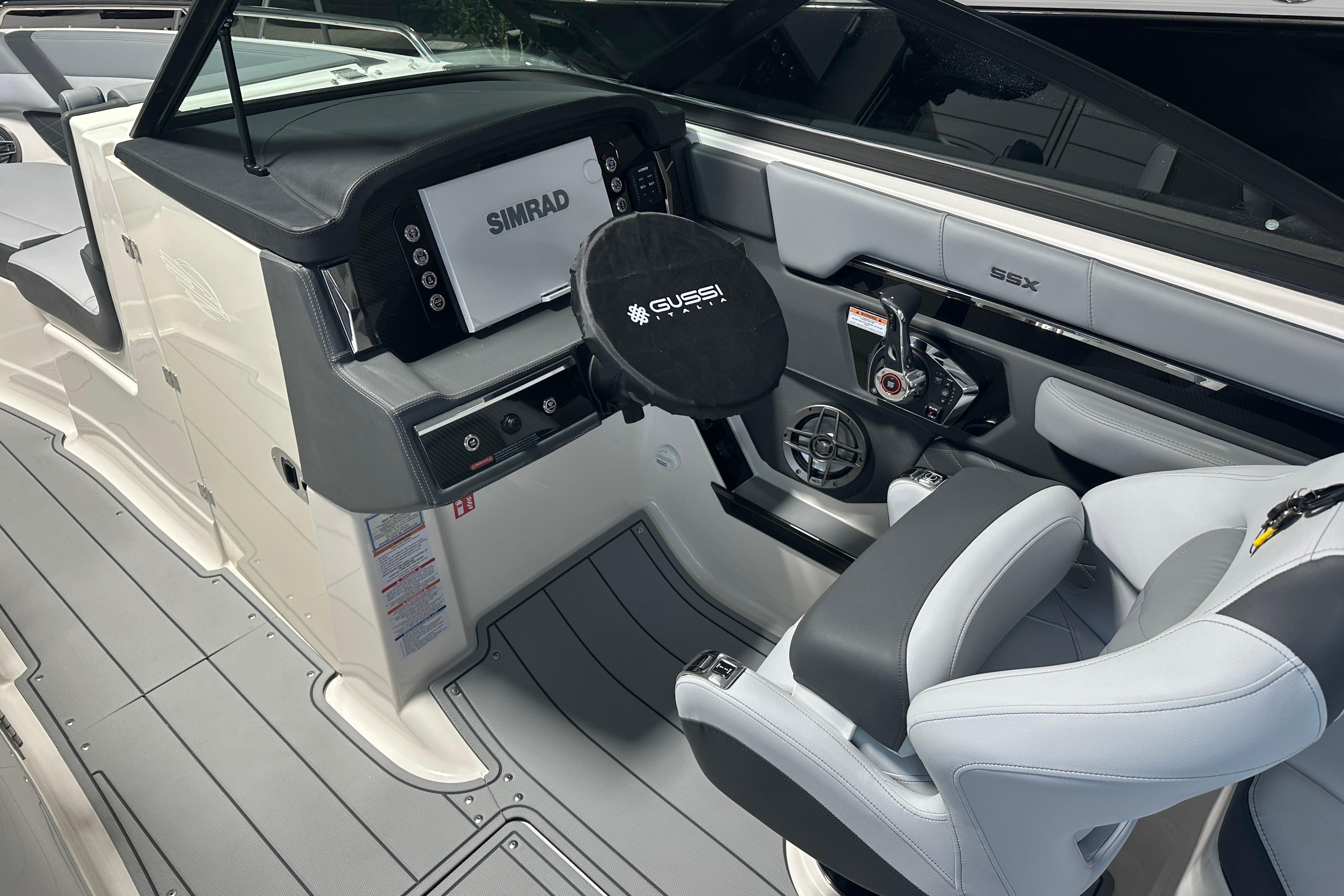 Interior of 2026 Chaparral SSX 6 with modern helm console.