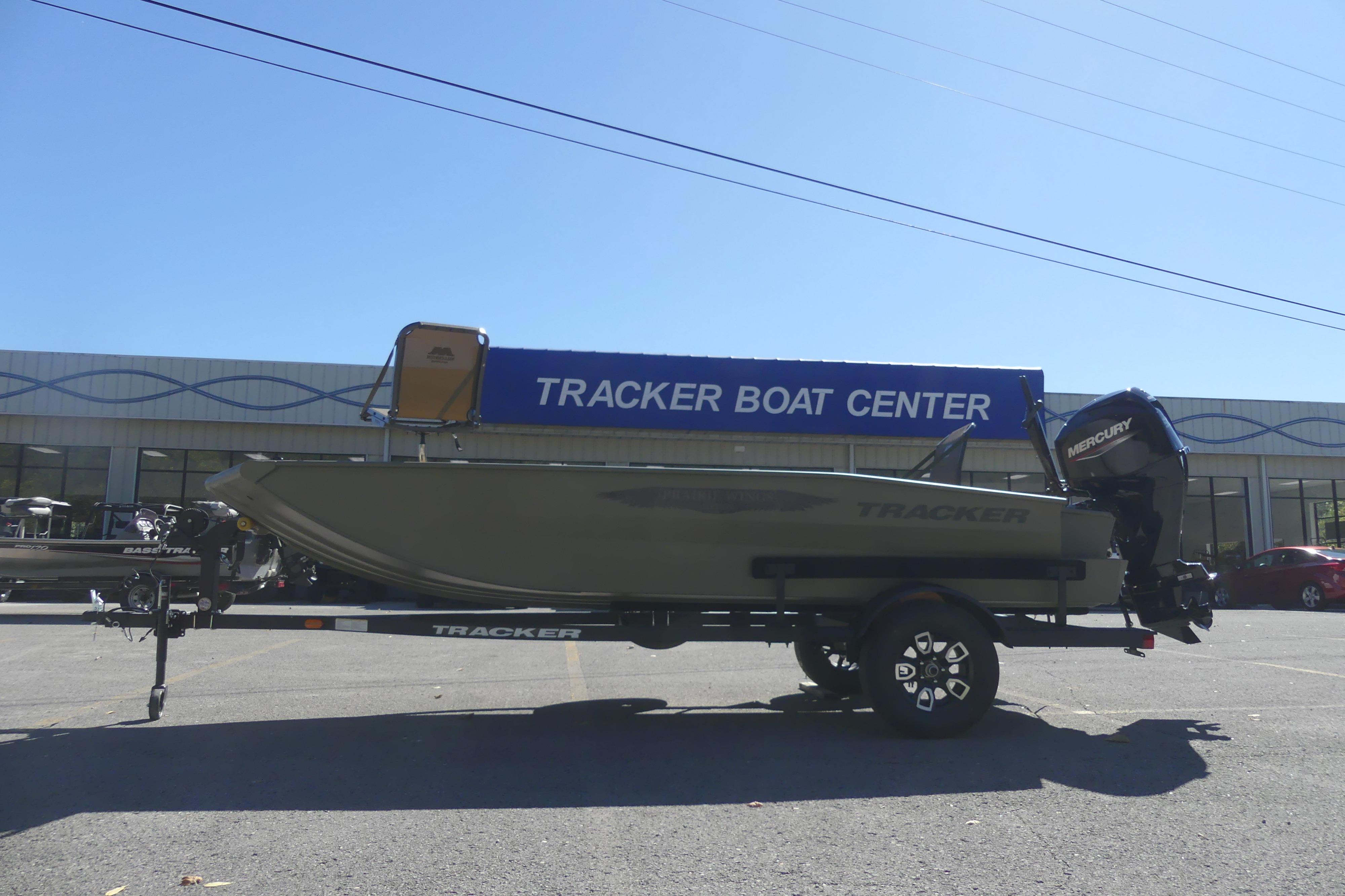 2026 Tracker Grizzly 1650 T Prairie Wings Edition boat at Tracker Boat Center.