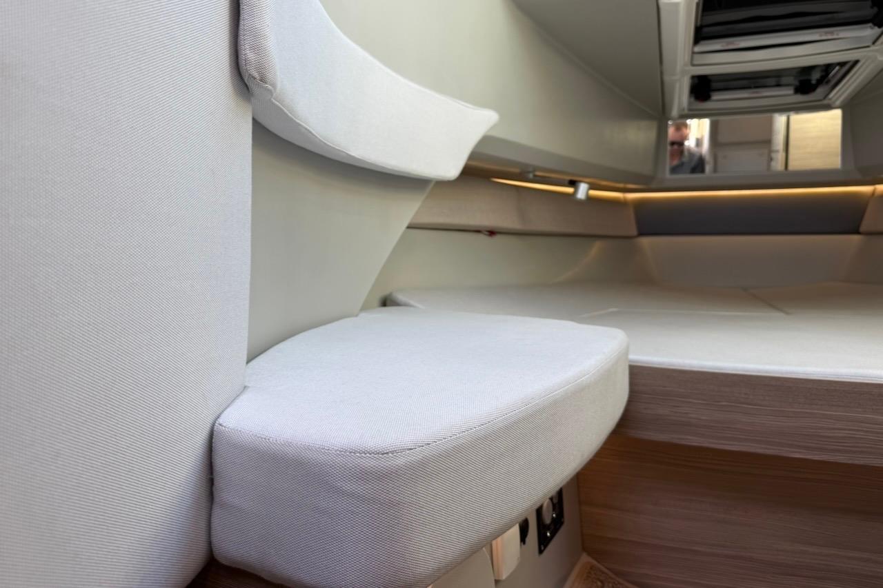 2024 Saxdor 320 GTC interior with modern seating and sleek design elements.