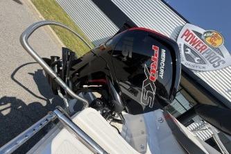 2024 Tahoe T18 boat with Mercury Pro XS engine at Power Lodge dealership.