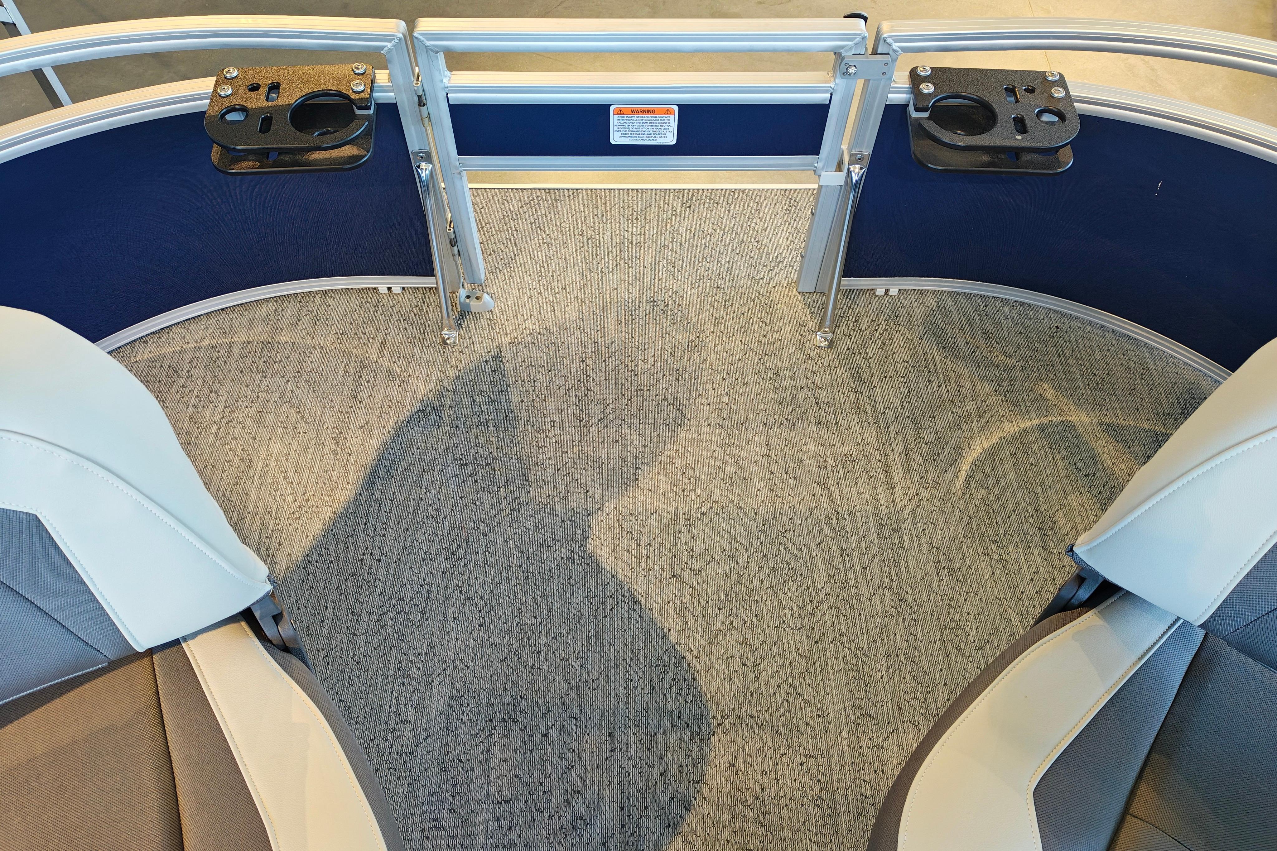 Interior view of 2026 Sun Tracker Bass Buggy 16 XL Select pontoon boat seating area.