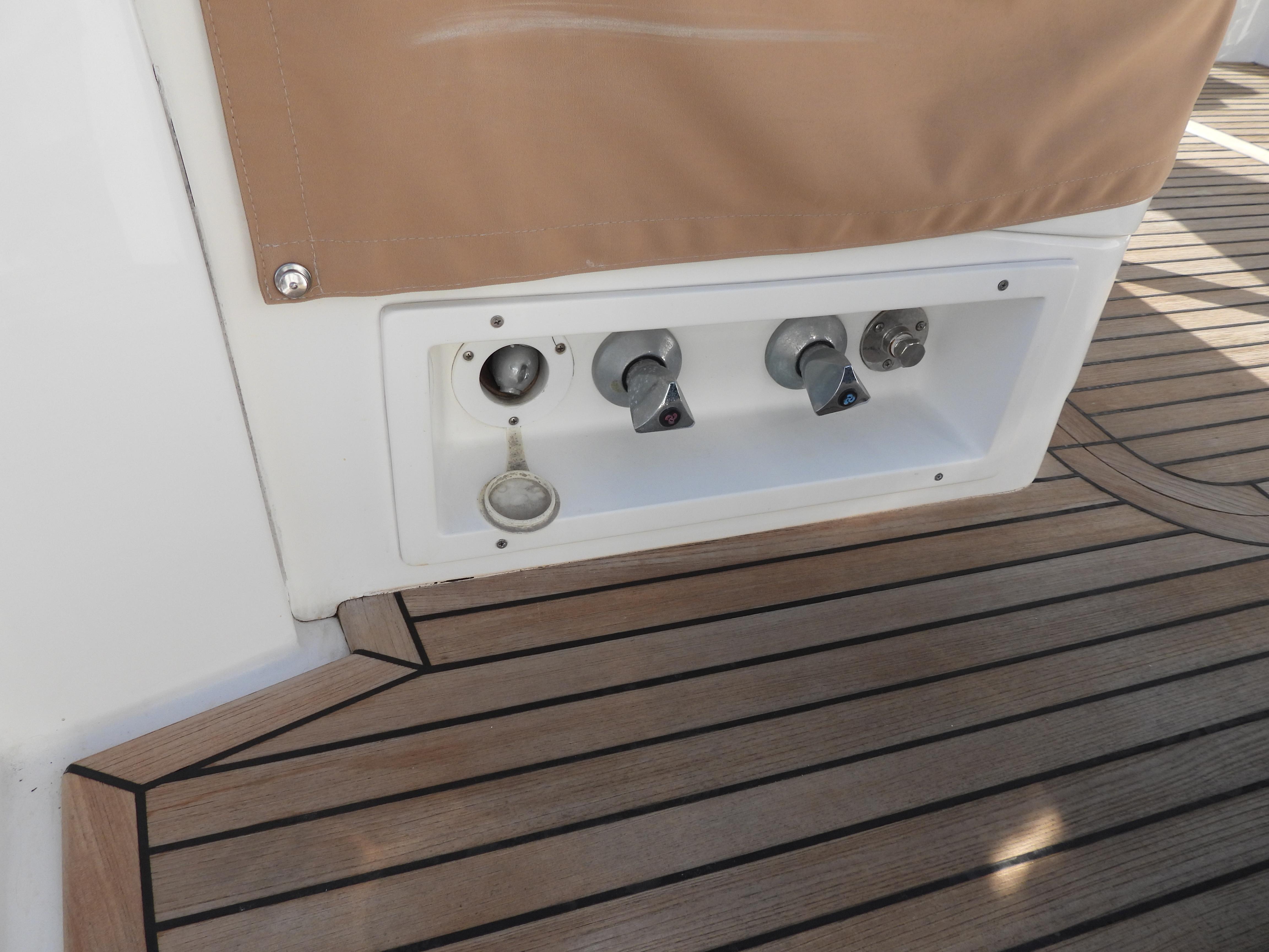 Control panel of 2015 Grand Banks 46 Eastbay SX yacht.