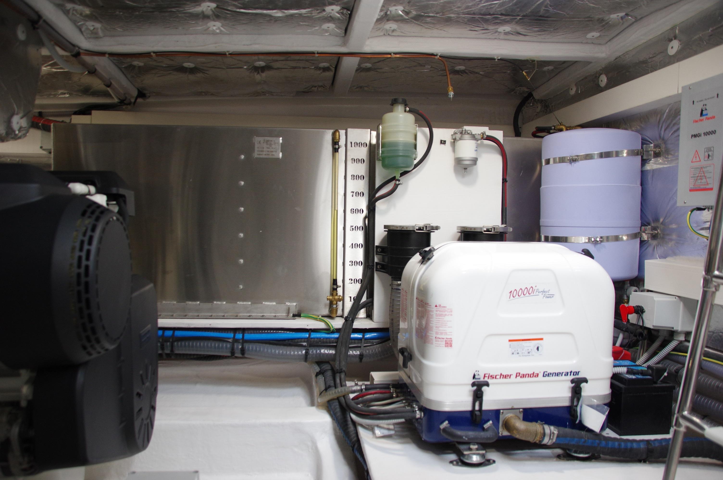 Engine room of 2025 Pardo Yachts 50, featuring advanced equipment and systems.