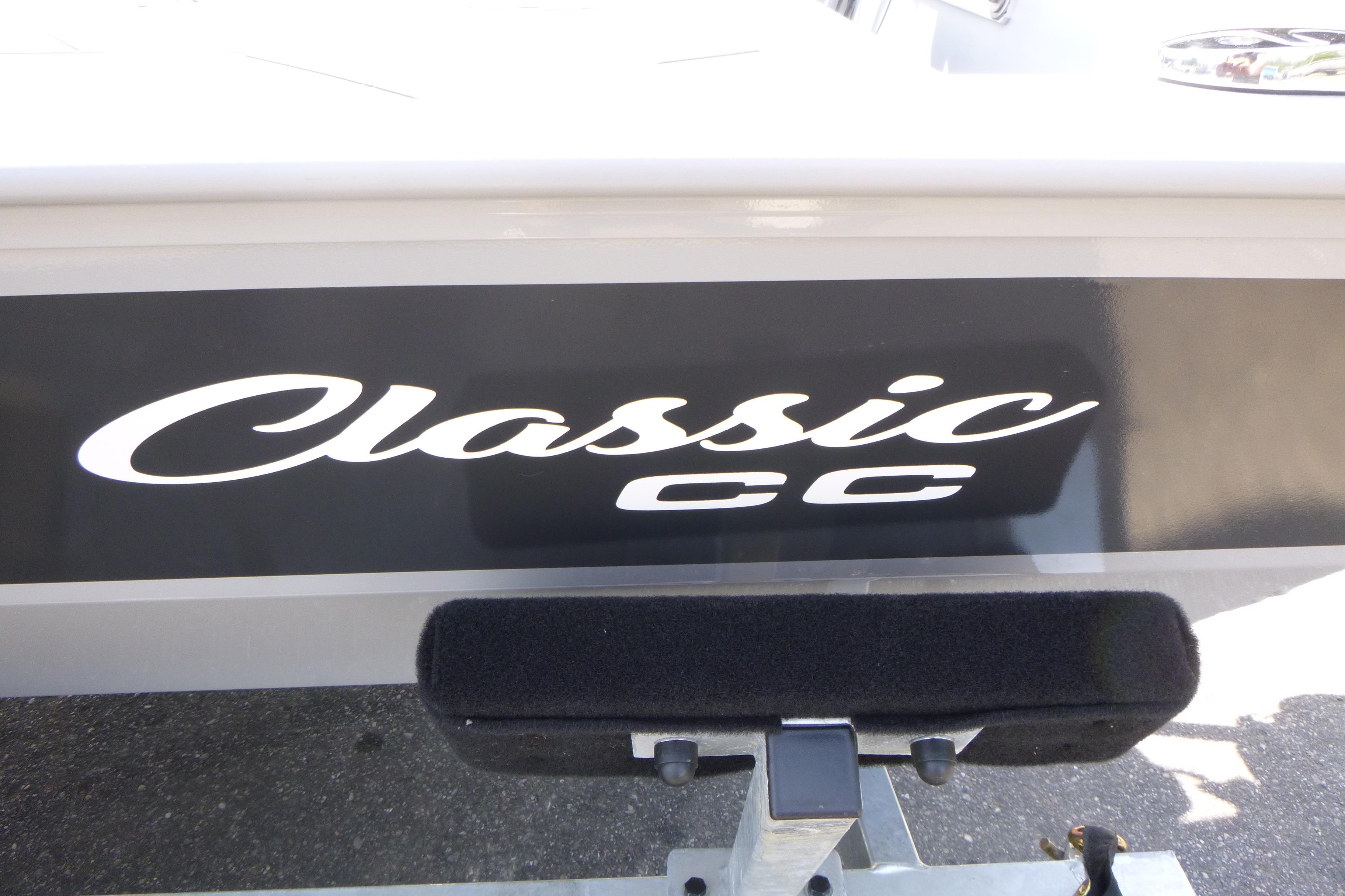 2026 Tracker Bass Tracker Classic CC boat logo on side panel.
