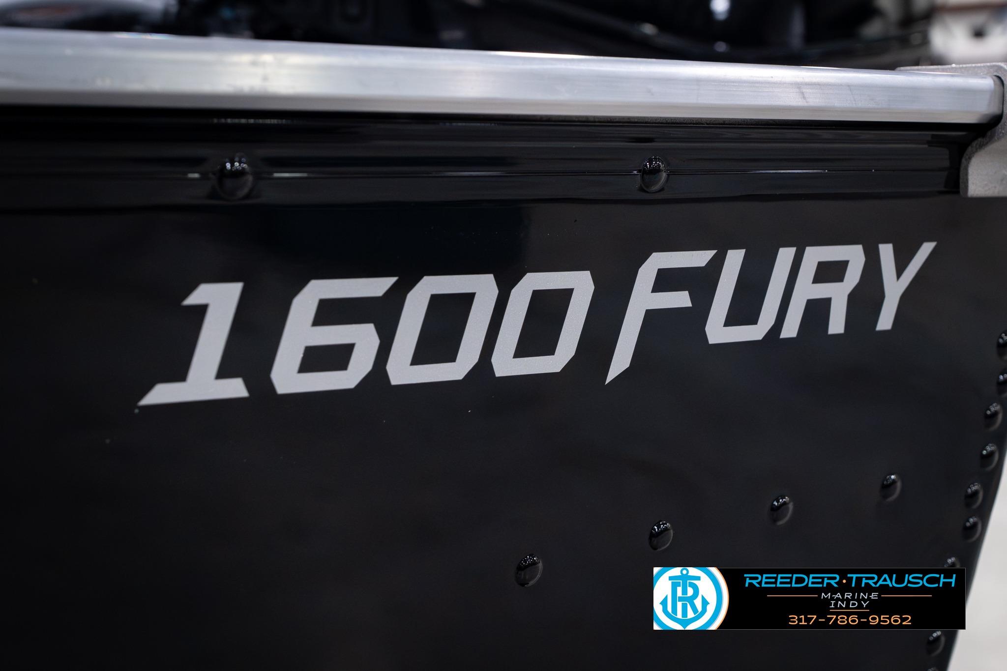 2026 Lund 1600 Fury SS boat branding with Reeder Trausch Marine logo.