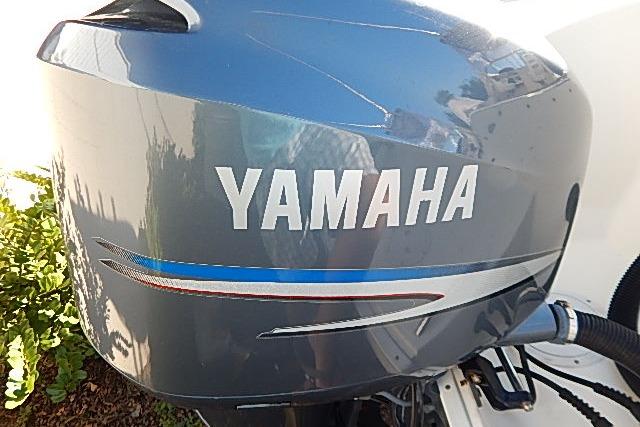 Yamaha outboard motor on a 2003 World Cat 270 EC boat.