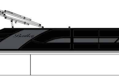 2026 Bentley Pontoons Elite 223 Swingback, sleek design, side view illustration.