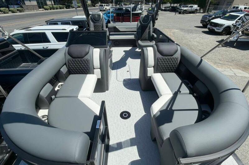 2026 Berkshire STS 23 Ultra Lounger SportArch boat interior with luxurious seating and modern design.
