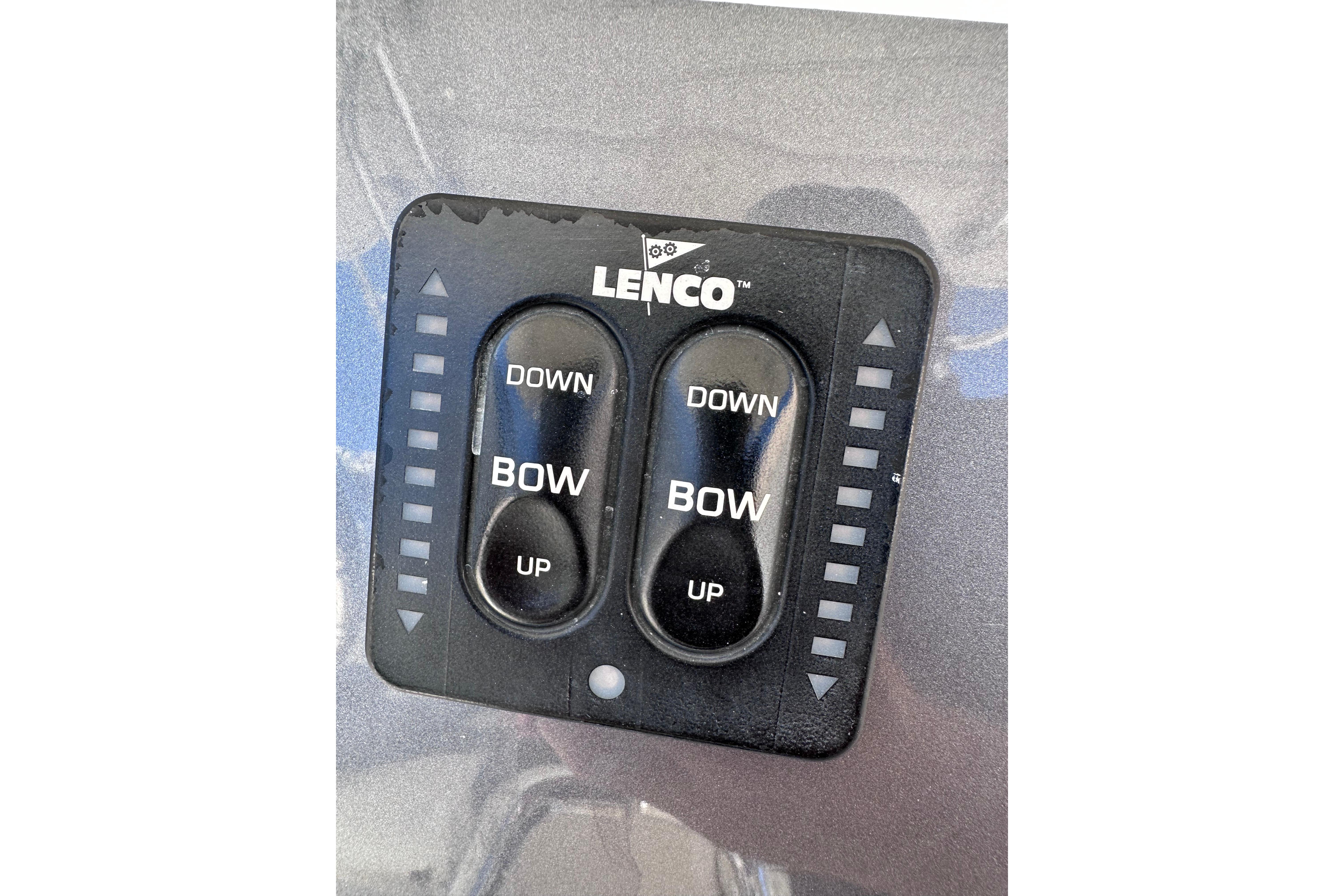 Lenco trim tab control panel on 2011 Robalo R300 Center Console boat.