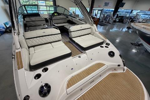 2020 Regal 2800 Bowrider boat interior with luxurious seating and modern design.