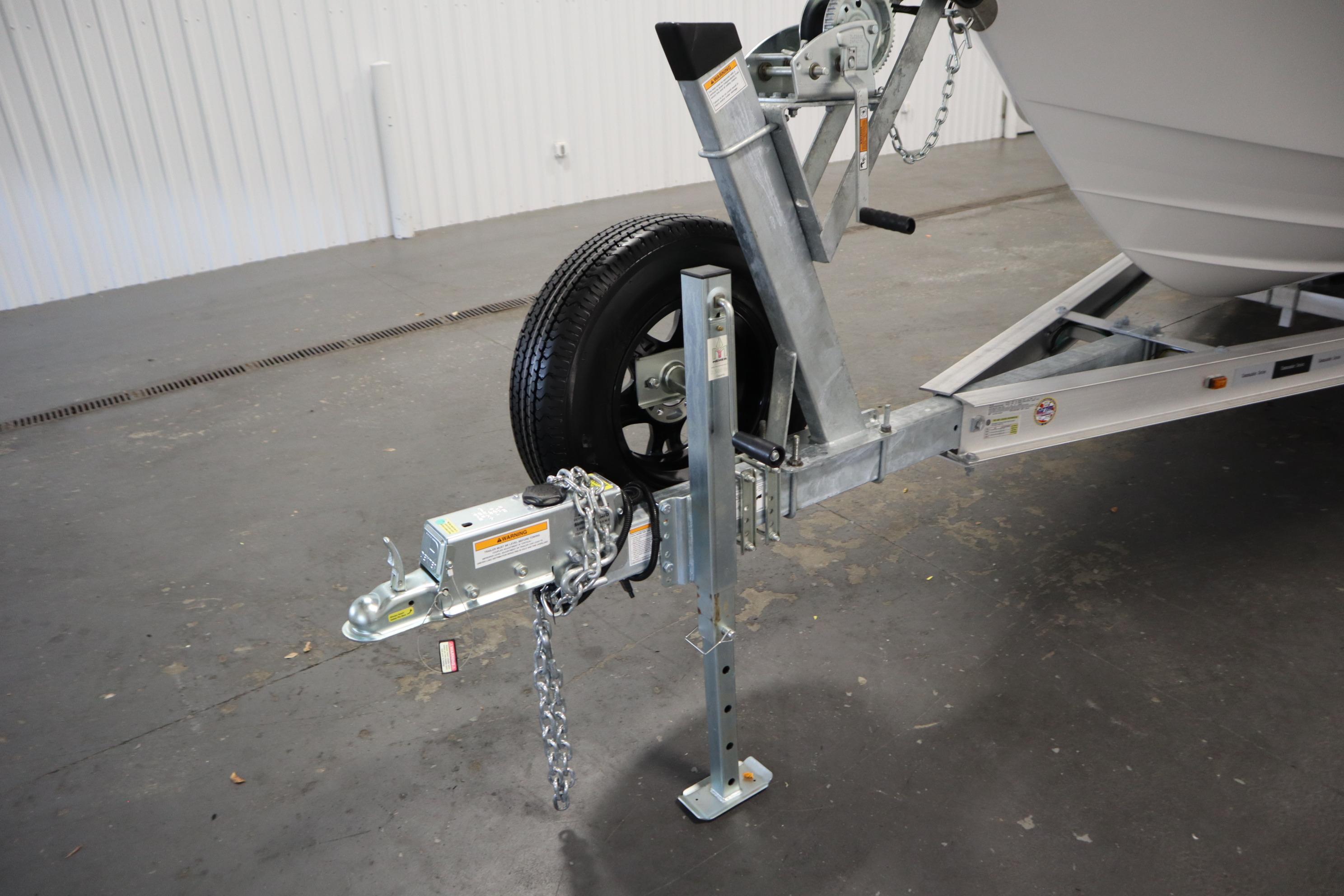 Trailer hitch and wheel assembly for 2026 Sea Fox 228 Commander boat.