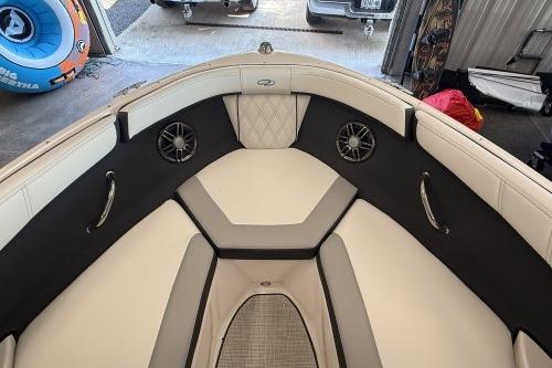 Interior of 2027 Regal 2000 ES boat, featuring sleek seating and modern design elements.