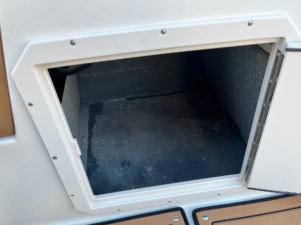Storage compartment of 2024 Starcraft SVX 191 boat.