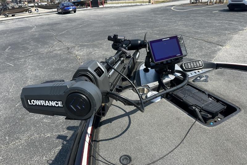 2016 Triton 20 TrX boat with Lowrance electronics and trolling motor on deck.