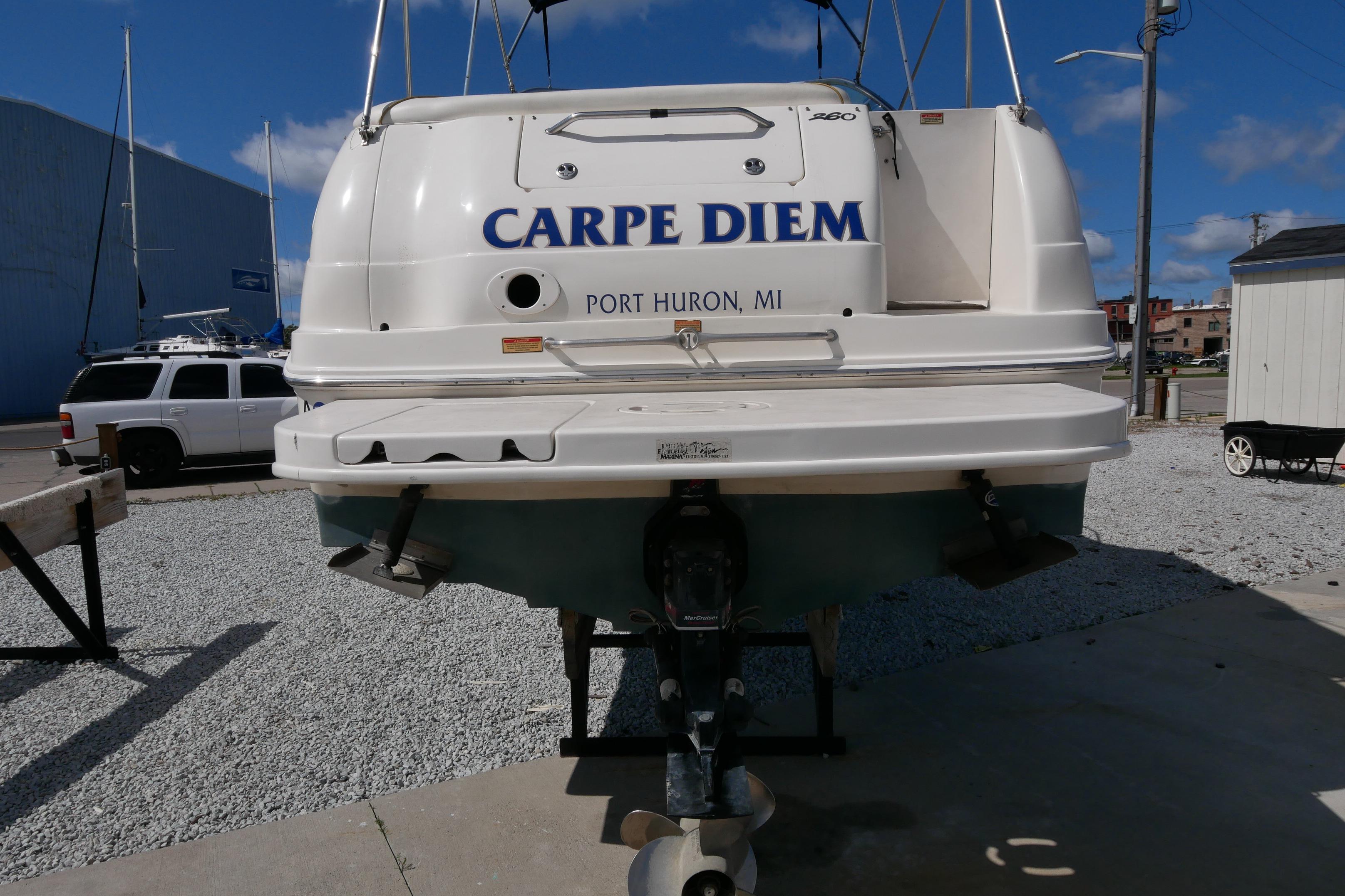 2003 Sea Ray 260 Sundancer boat named "Carpe Diem" in Port Huron, MI.