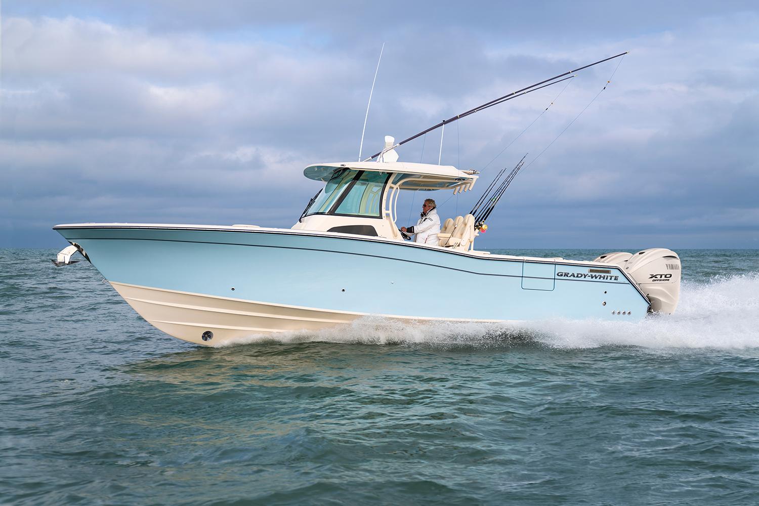 Manufacturer Provided Image: 2025 Grady-White Canyon 336 boat cruising on open water.