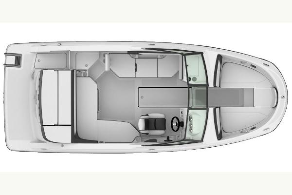 Manufacturer Provided Image: Top view of 2016 Sea Ray SPX 210 boat layout.