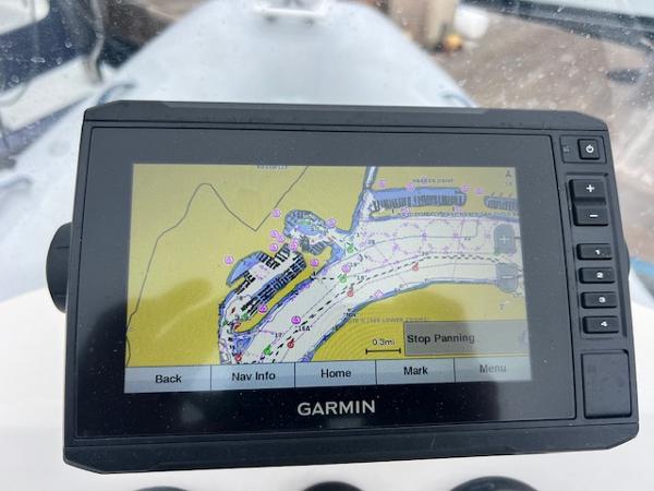 Garmin GPS navigation system on a 2017 Highfield OM 500 boat.