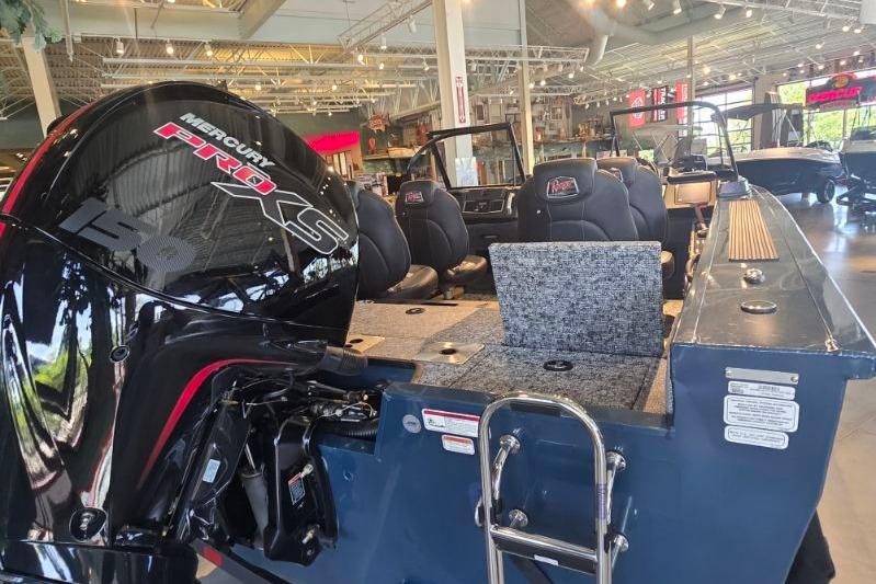 2026 Ranger VX1788 WT boat with Mercury Pro XS engine in showroom.