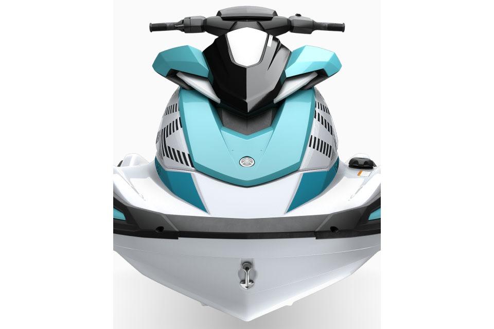 Manufacturer Provided Image: 2026 Yamaha WaveRunner VX, front view, sleek turquoise and white design.