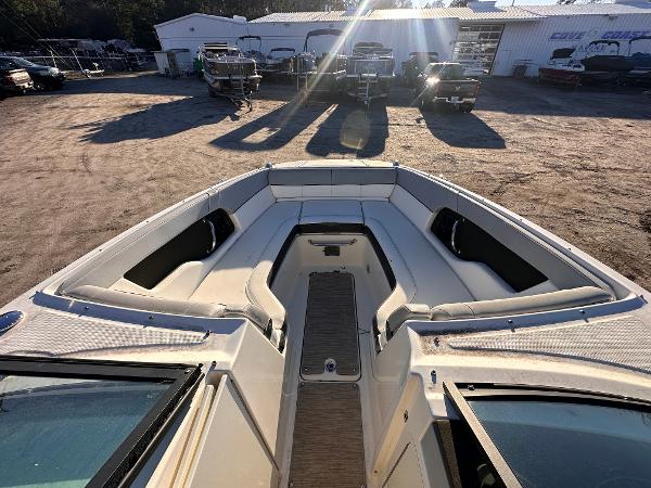 2016 Sea Ray 240 Sundeck boat interior with spacious seating and sunlit deck.