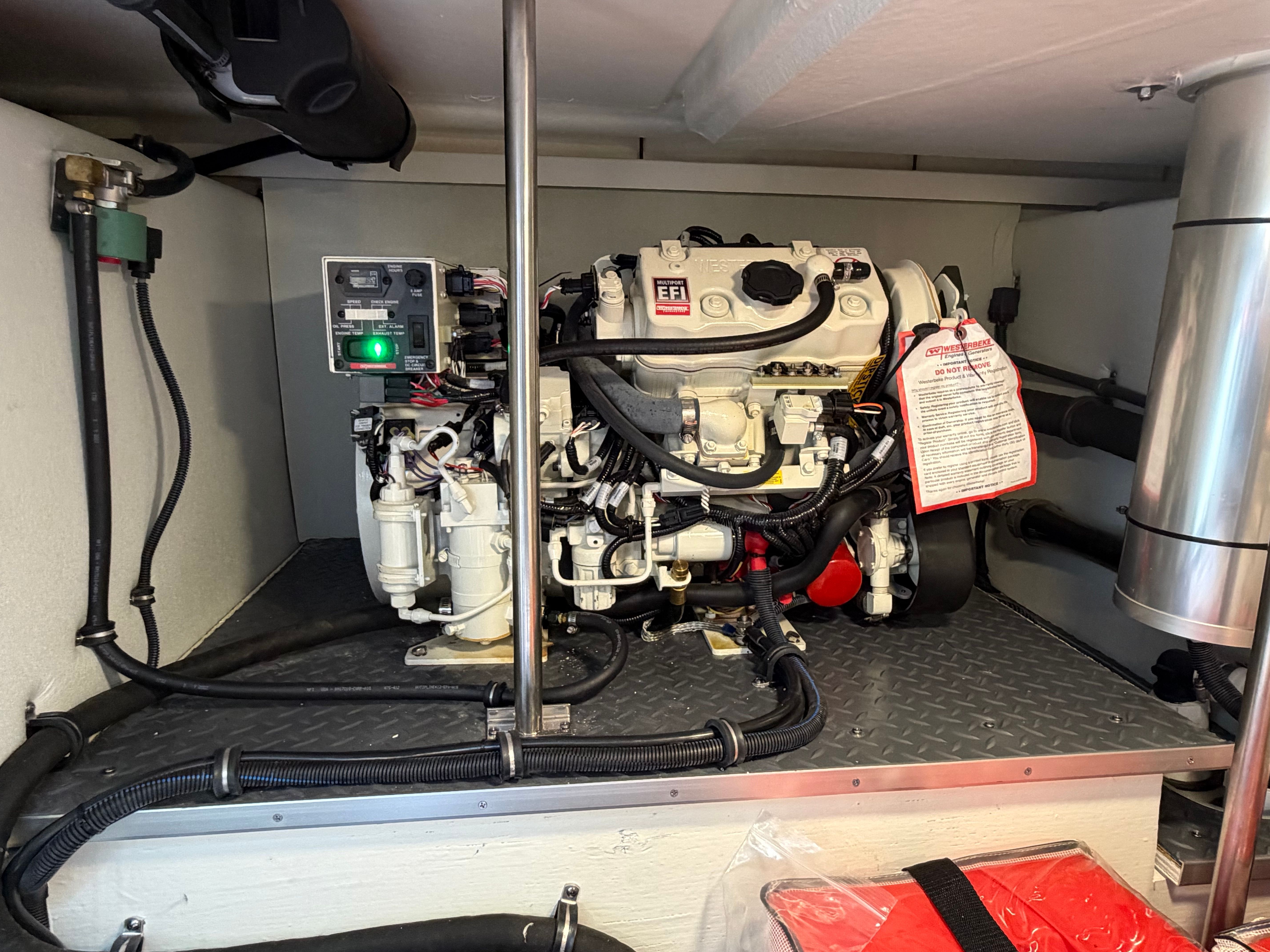 Engine compartment of the 2023 Formula 400 Super Sport Crossover with modern technology.