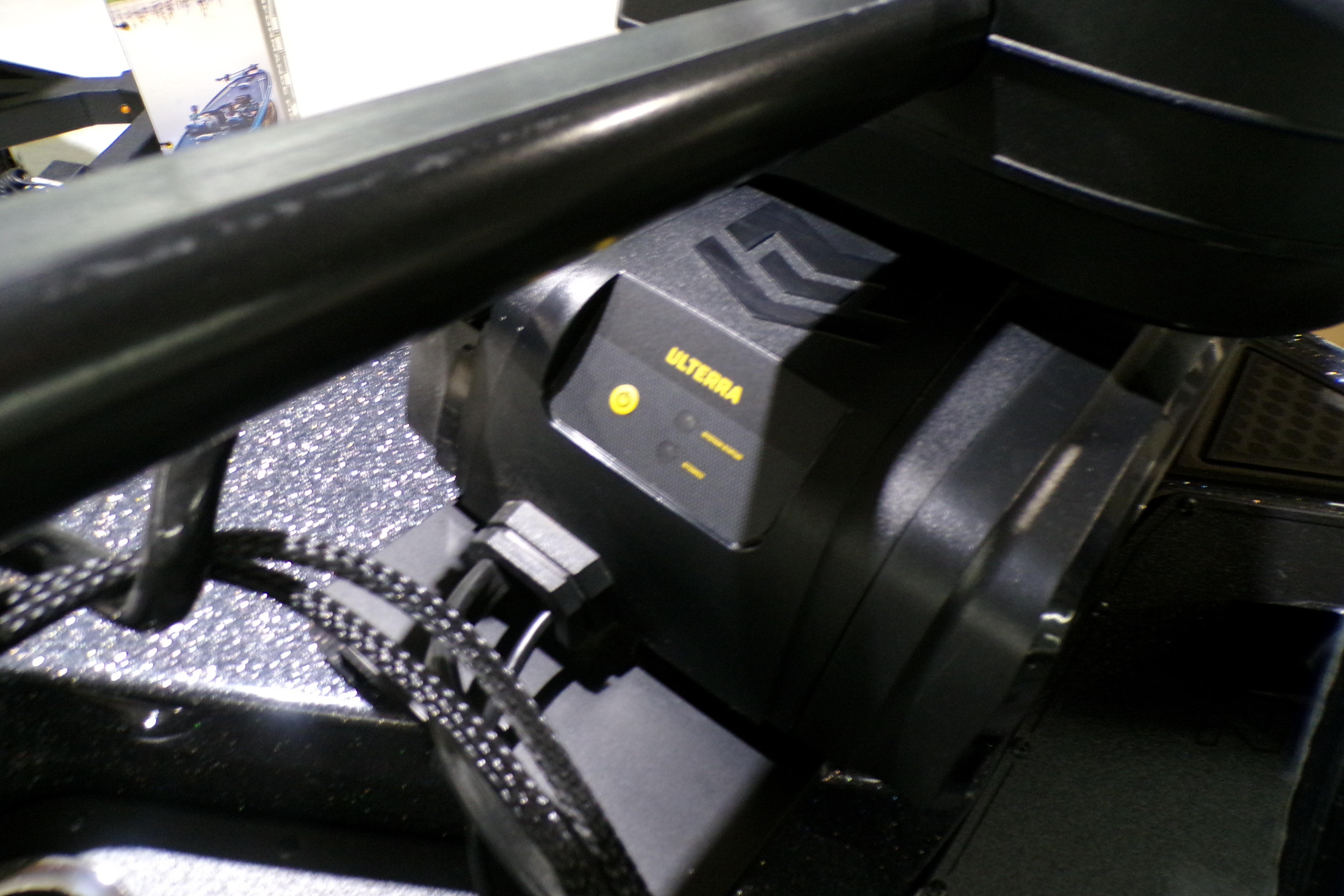 2024 Nitro ZV21 boat motor detail with Ultrex branding.