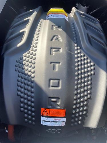 2025 Moomba Mondo engine with "Raptor" branding, featuring textured cover design.