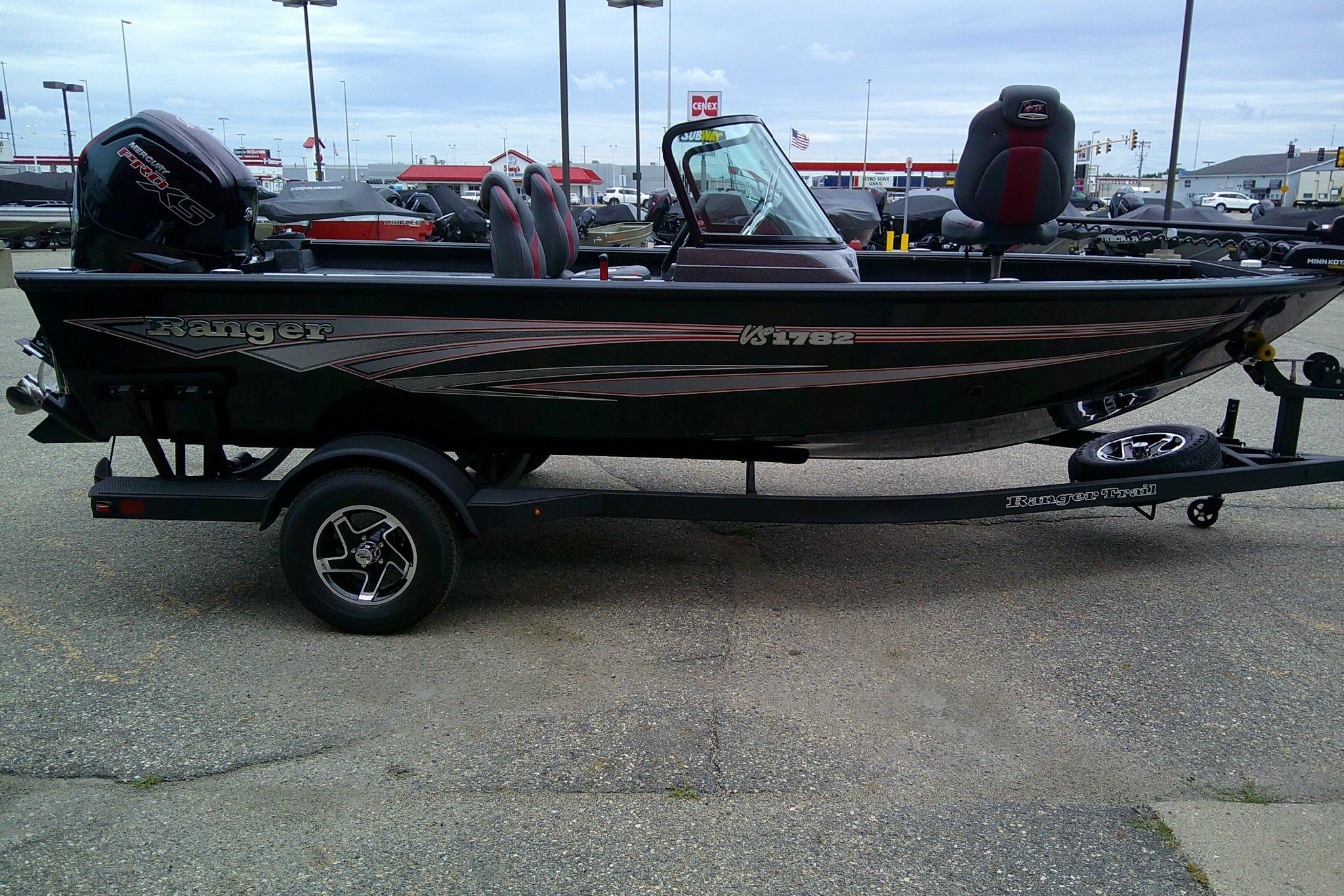 2026 Ranger VS1782SC Reata boat on trailer, parked outdoors.