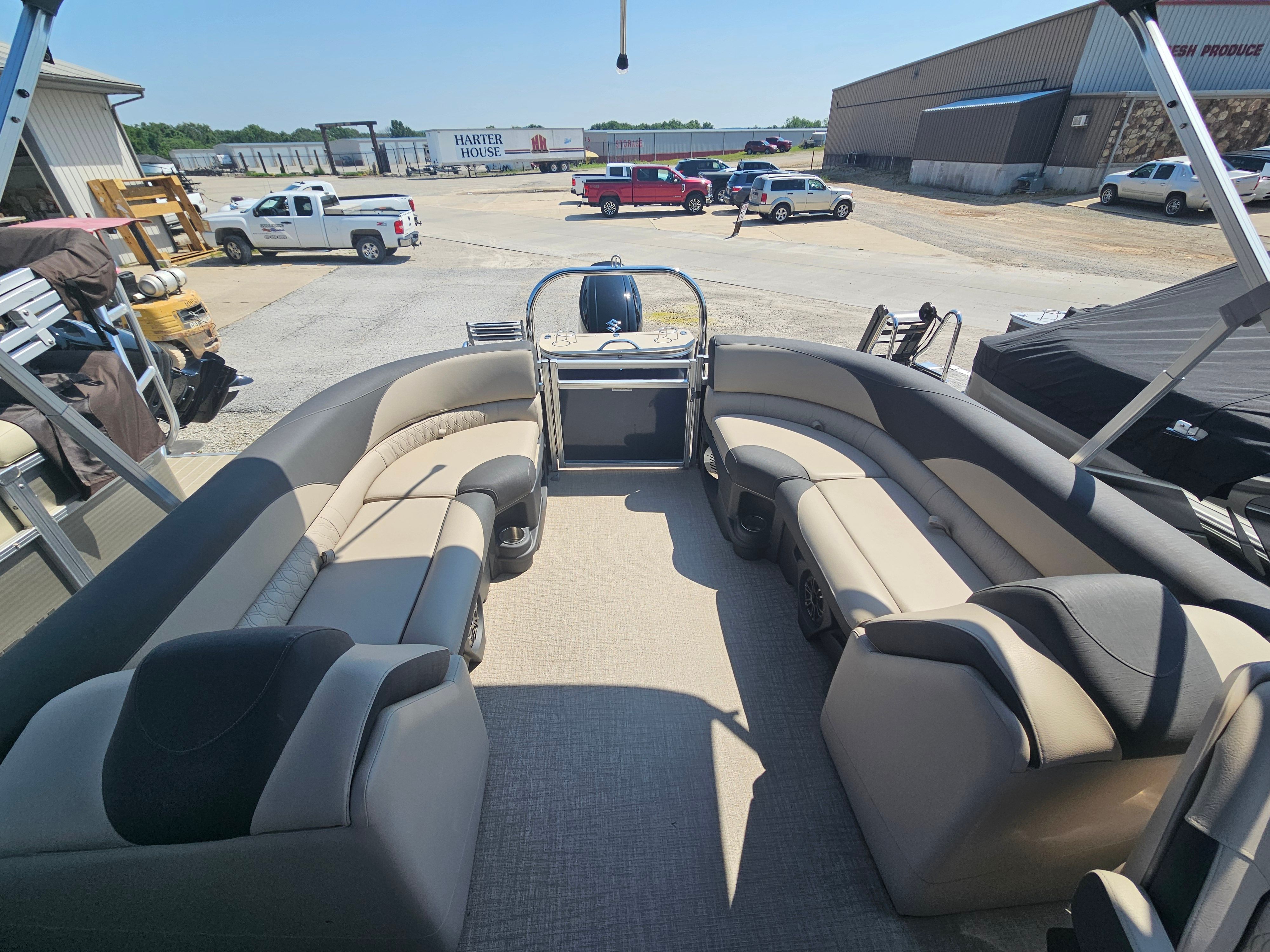 Interior of 2024 Avalon LSZ 2385 QL pontoon boat.