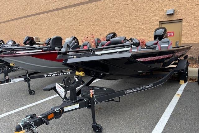 2026 Ranger RT178 fishing boats parked on trailers in a lot.