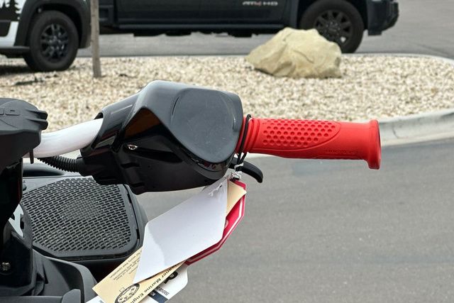 Close-up of a Sea-Doo PWC SPARK TRIXX 90 handlebar with a red grip.