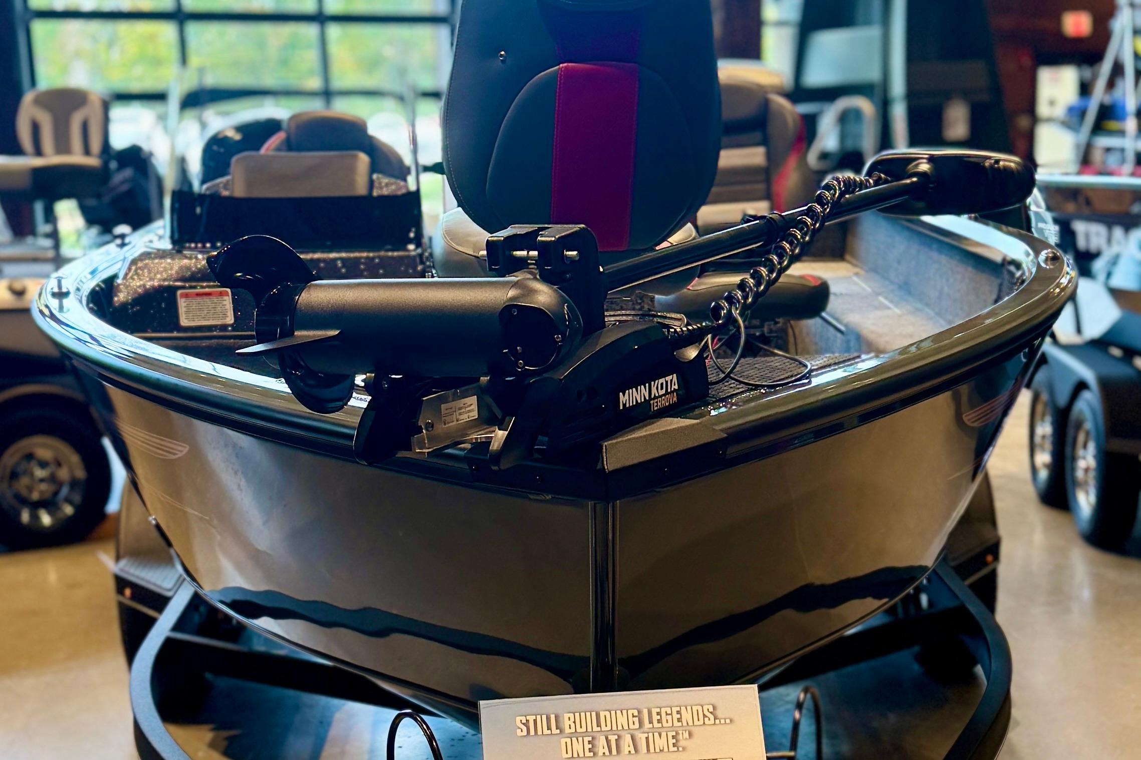 2025 Ranger VS1882SC Angler boat with Minn Kota Terrova motor in showroom.