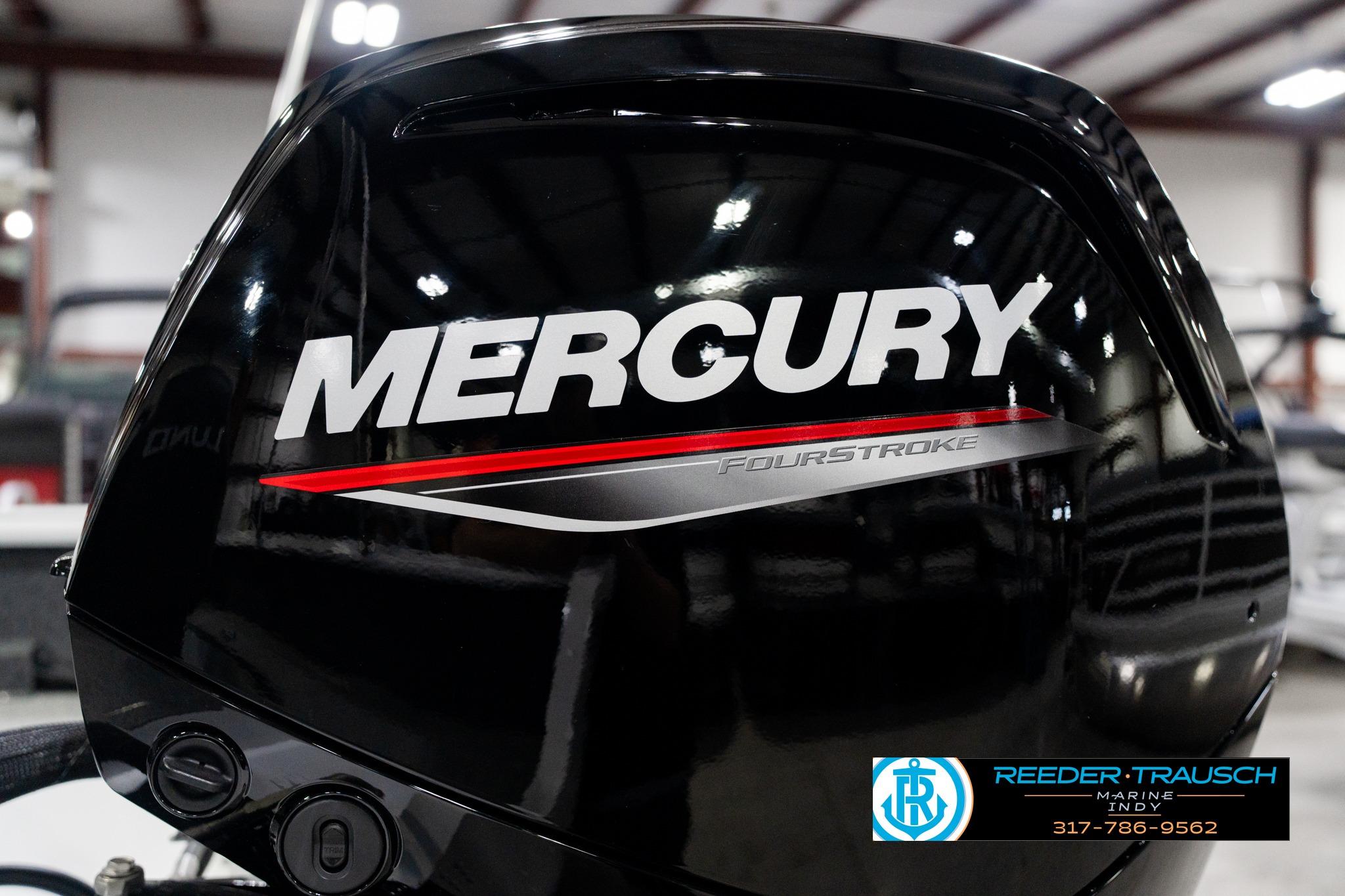 Mercury FourStroke engine on 2026 Lund 1700 Explorer Sport boat at Reeder-Trausch Marine.