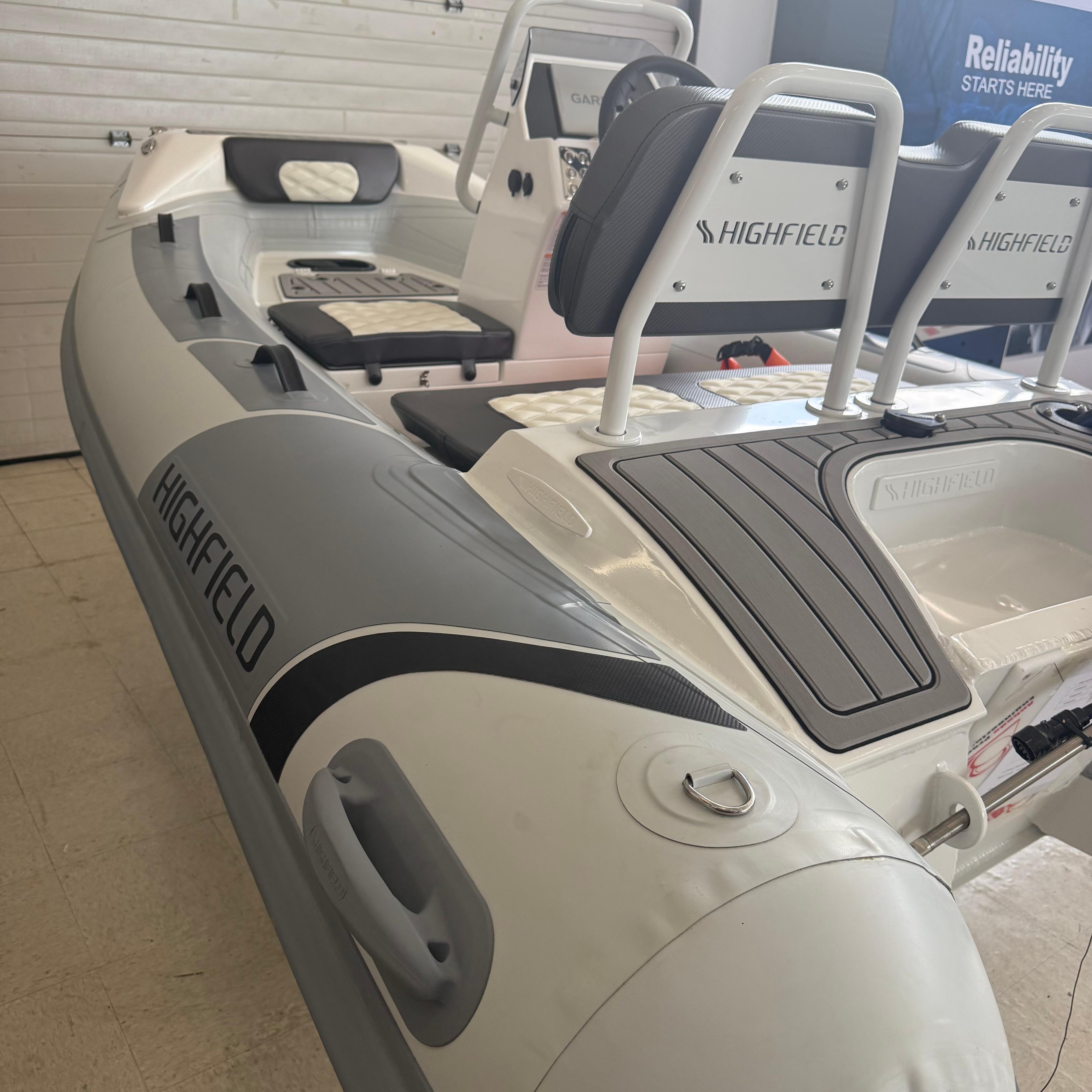 2025 Highfield Sport 330 inflatable boat with sleek design and modern features.