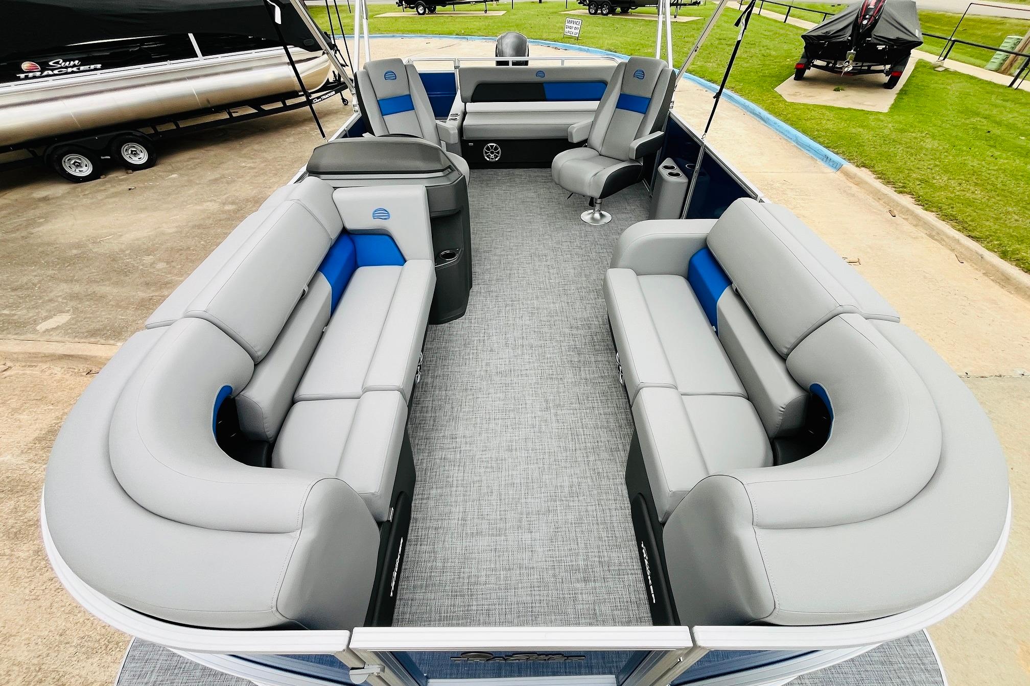 2026 Sun Tracker Party Barge 22 RF DLX with spacious seating and modern design.