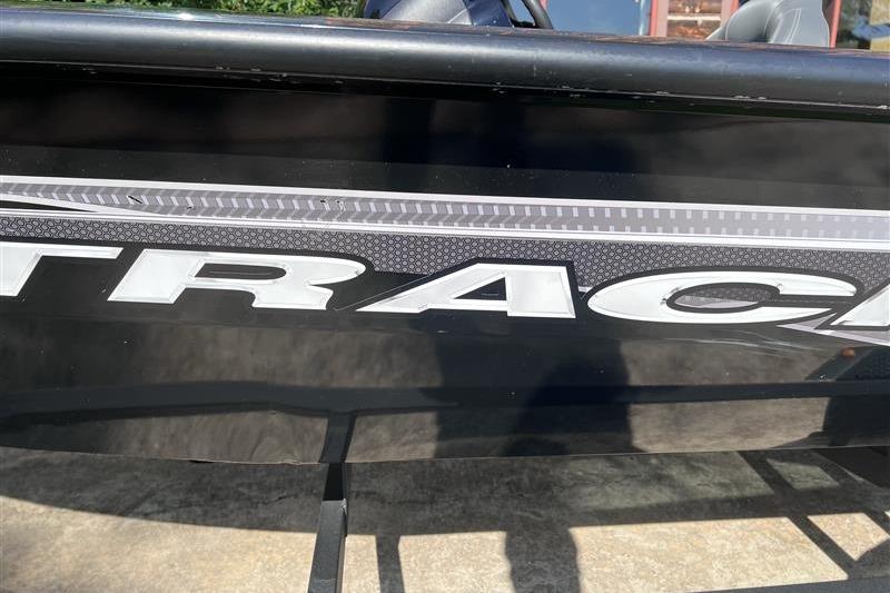 2021 Tracker Pro Team 175 TXW boat with bold lettering on the side.