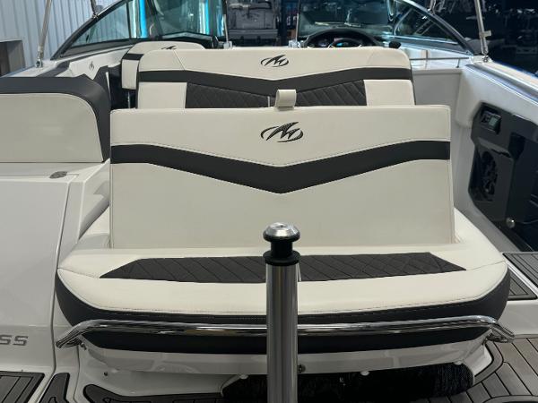 2018 Monterey 258 Super Sport boat interior with stylish seating and modern design.