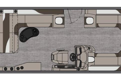 2026 Tahoe Pontoon LTZ floor plan, featuring spacious seating and modern design.