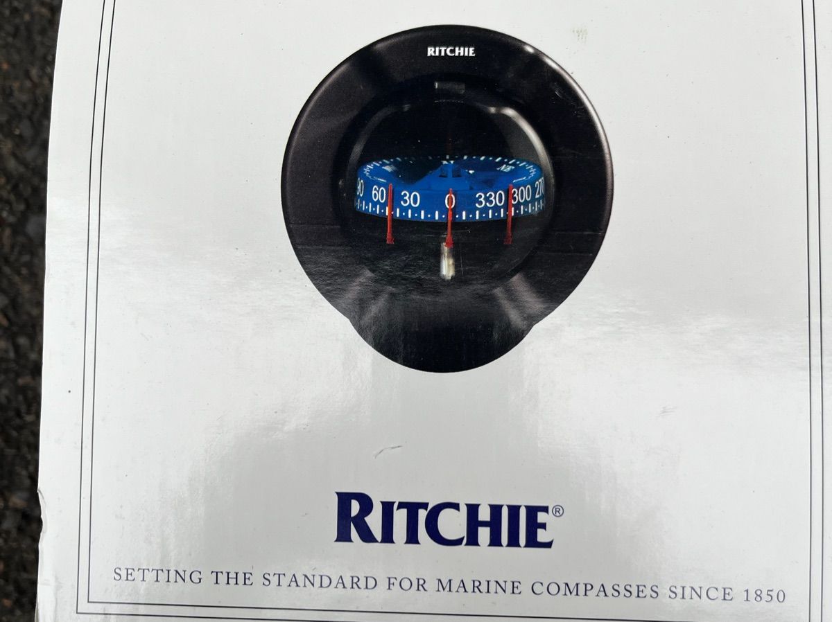 Ritchie compass on a 1981 Cape Dory 22-1 sailboat.