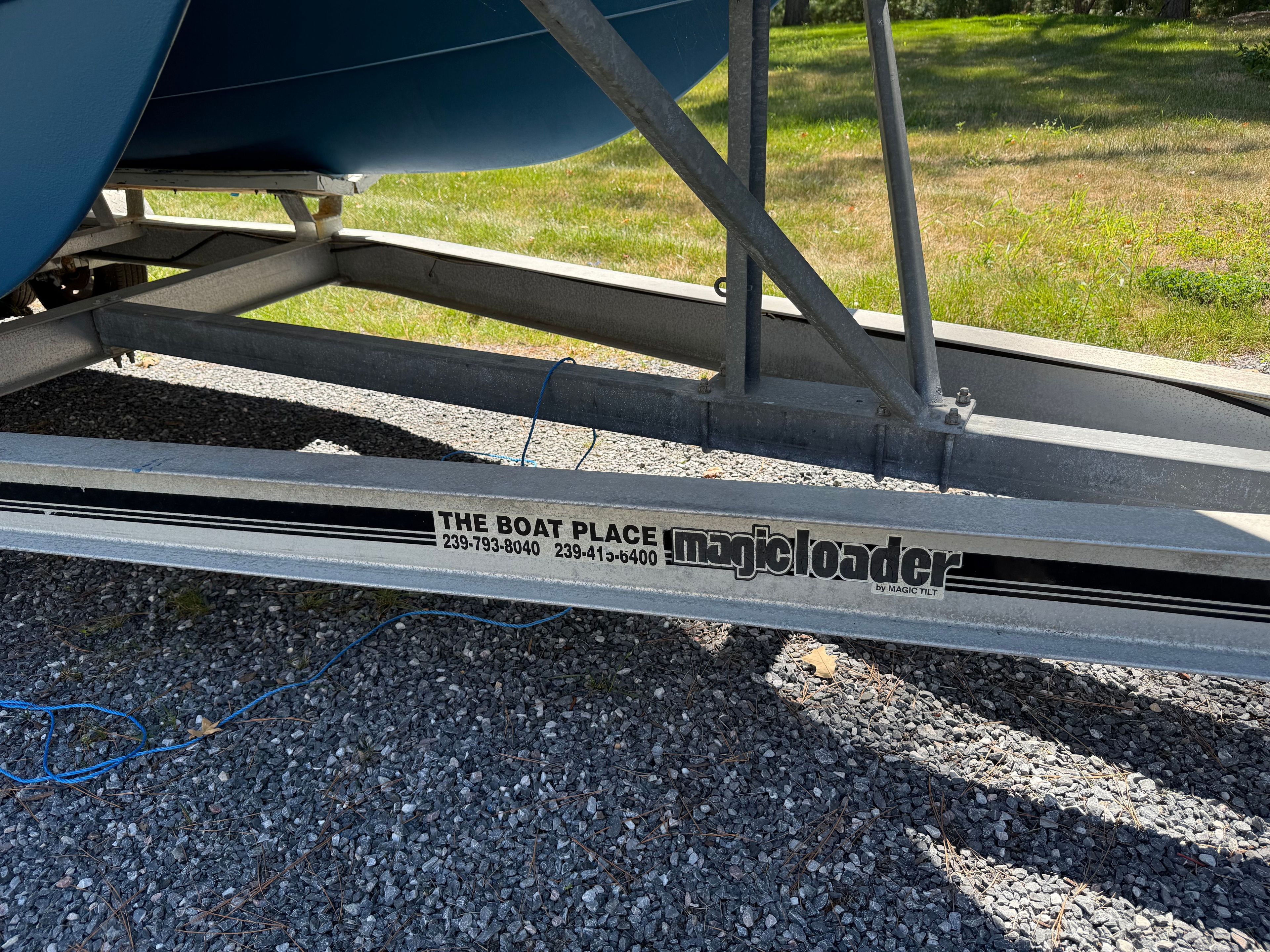 Boat trailer with Magic Loader branding, World Cat 246 DC, 2002.
