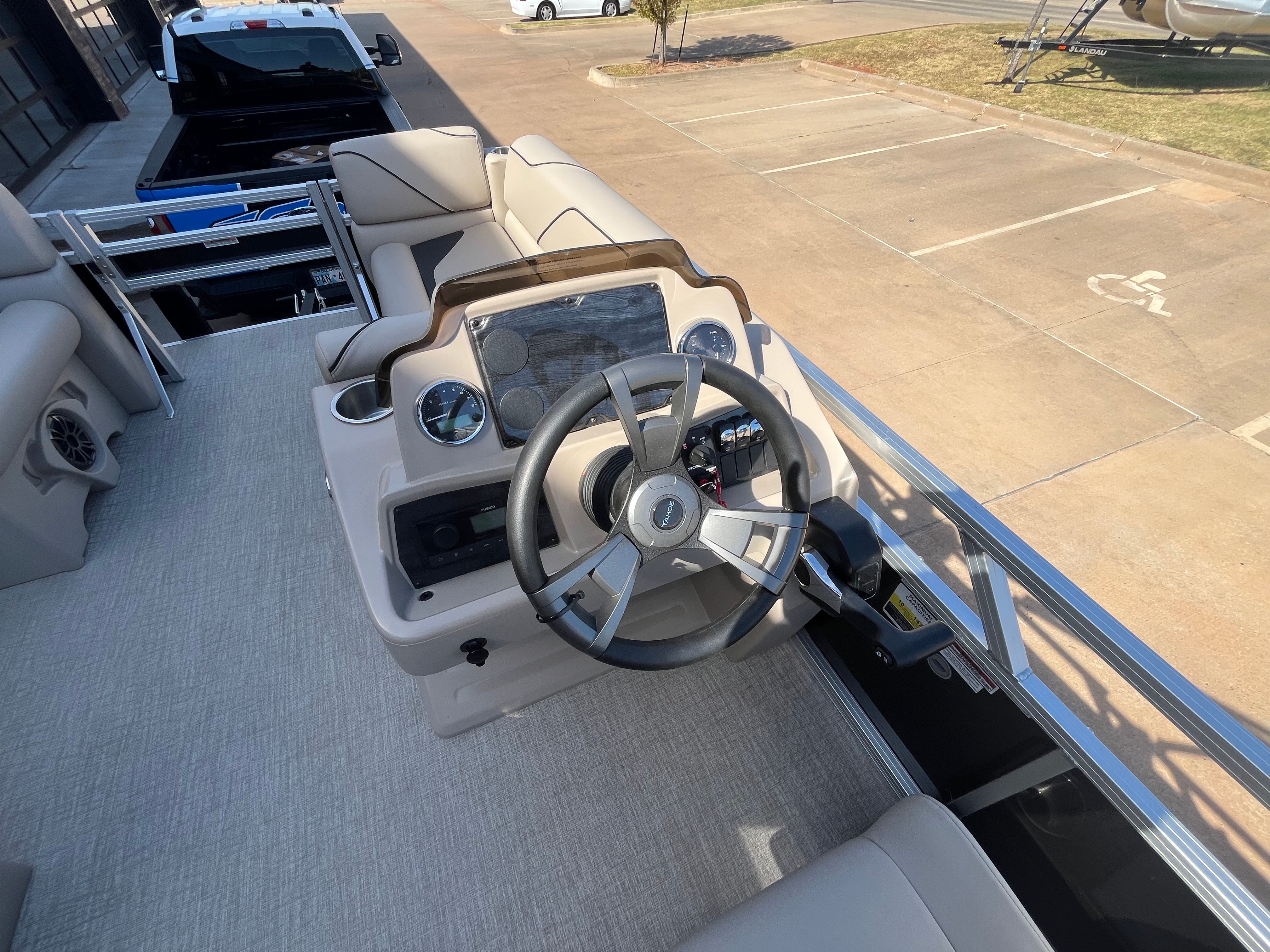 Interior view of 2026 Tahoe 1925 Sport Rear Fish boat.