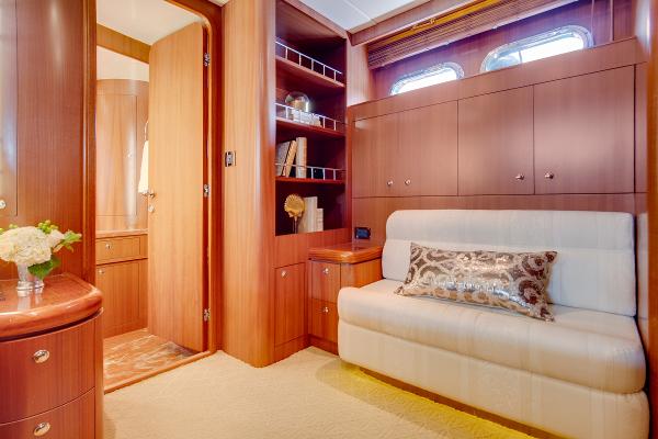 Luxurious interior of Horizon 82’ Cockpit Motoryacht, year 2006.