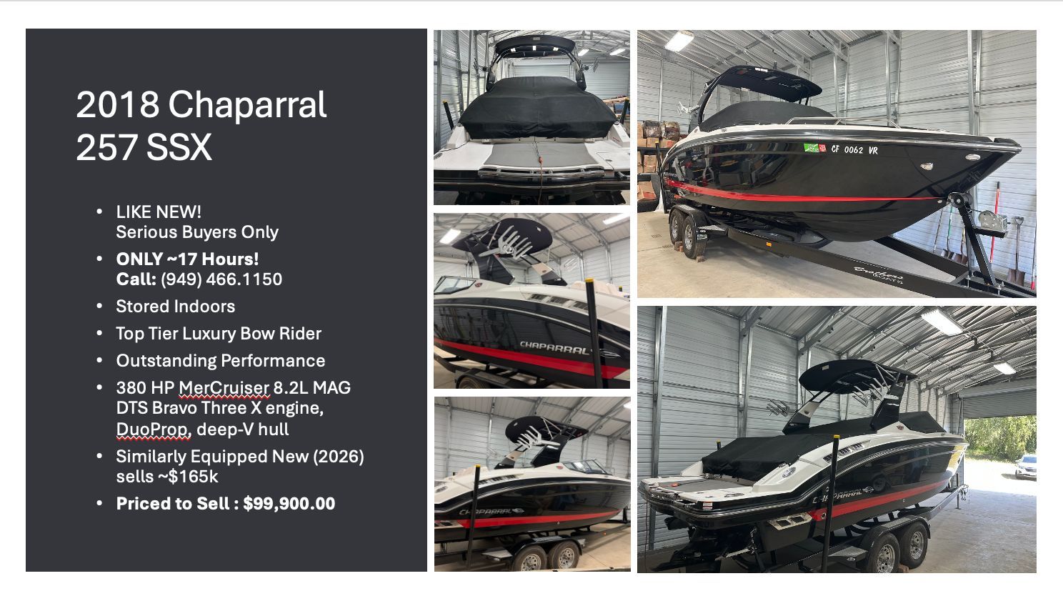 2018 Chaparral 257 SSX