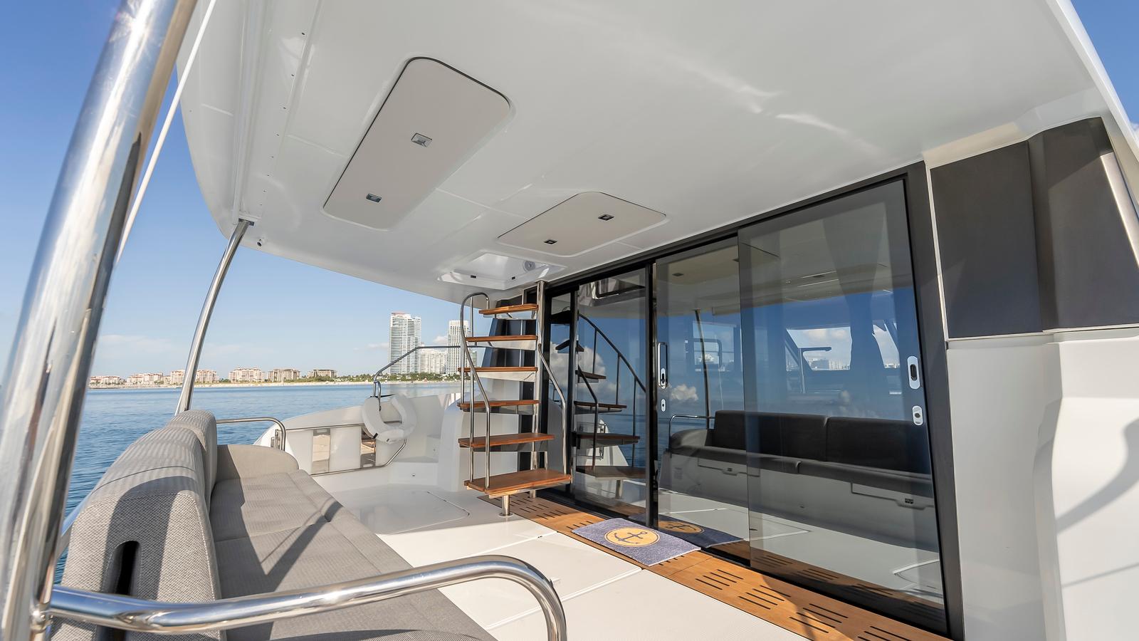 Fountaine Pajot MY 6 2023 yacht with modern interior and ocean view.