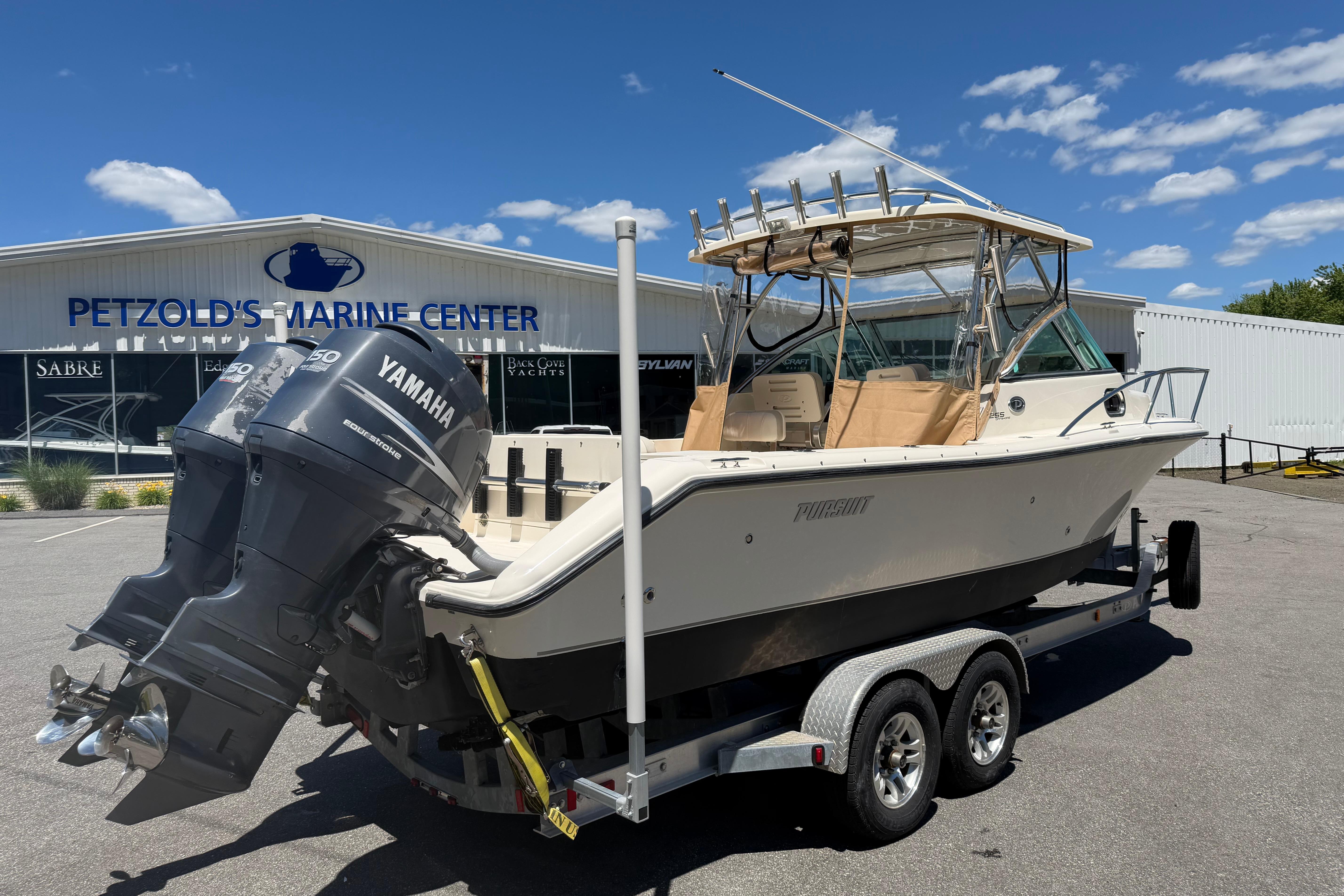 2010 Pursuit OS 255 Offshore boat with Yamaha engines at Petzold's Marine Center.
