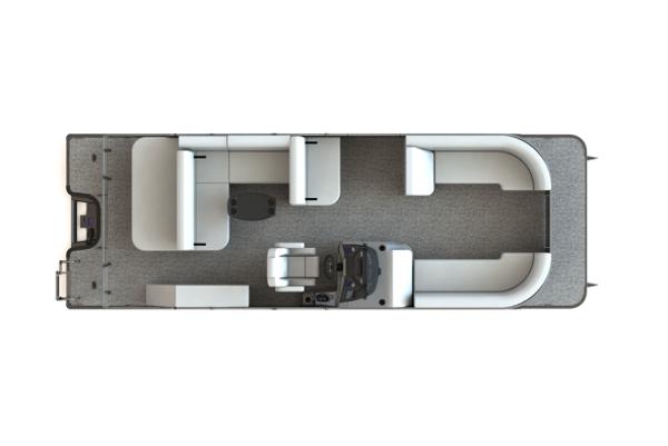 Manufacturer Provided Image: Top view of 2023 Sylvan L5 CLZ pontoon boat interior layout.