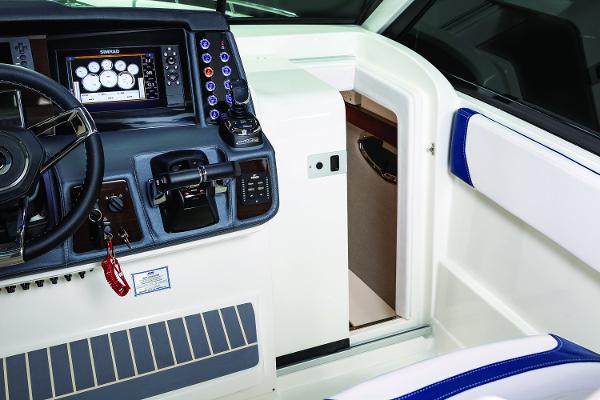 Manufacturer Provided Image: 2019 Chaparral 300 OSX helm station with advanced controls and navigation system.